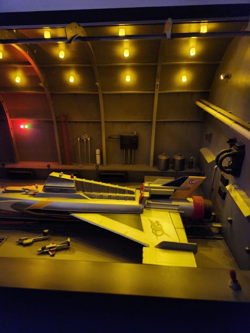 驚愕！万能戦艦マイティジャックプラモデル　プロ完成品+夢のドック再現　手渡し限定