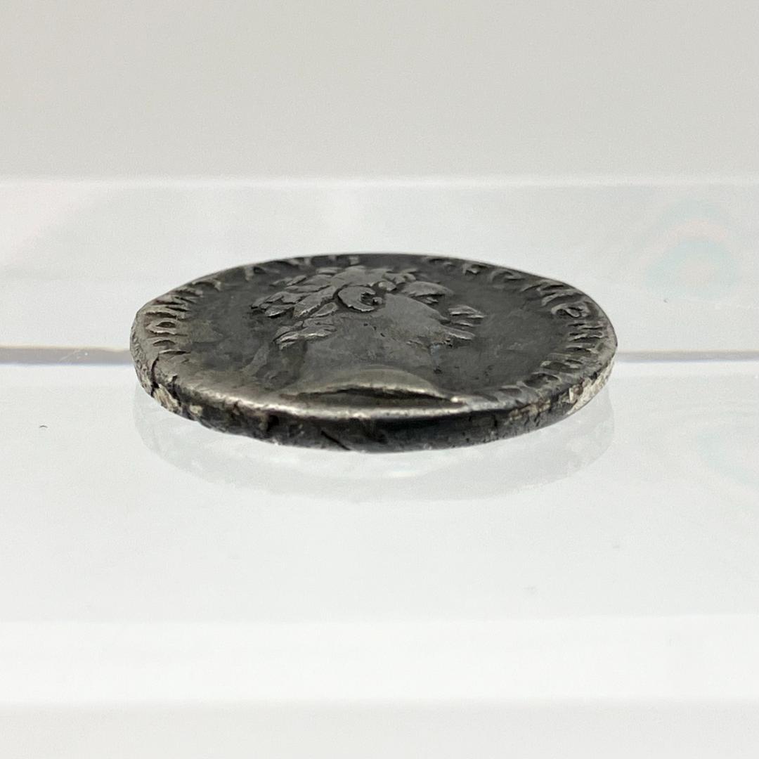 希少 古代ローマ帝国 デナリウス銀貨 ミネルヴァ アンティーク