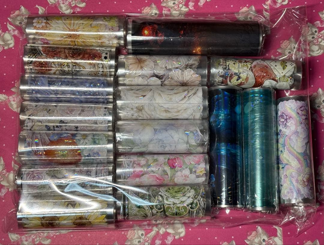 海外マステ100ループセット　花装飾人物MIX