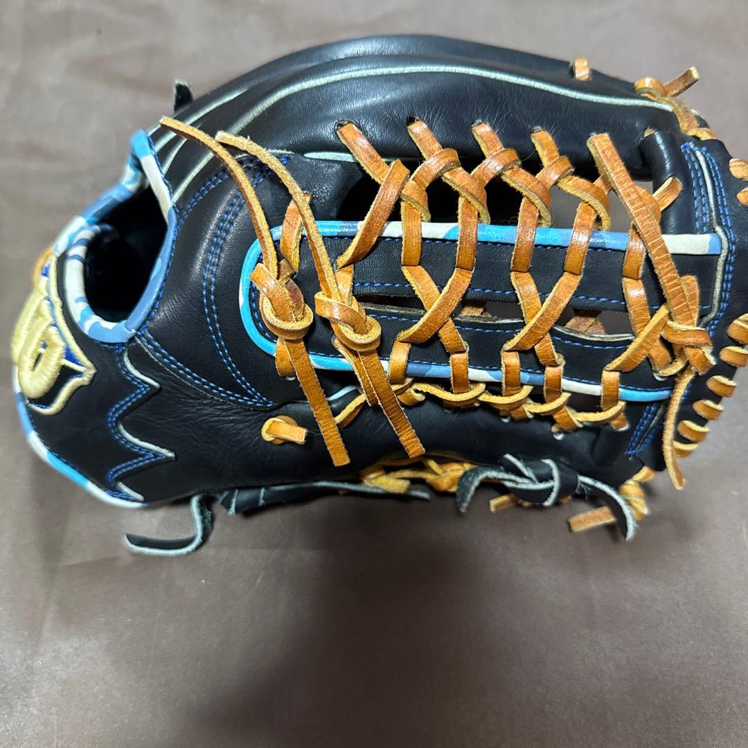Wilson 軟式グローブ 黒/青/茶 D-MAX