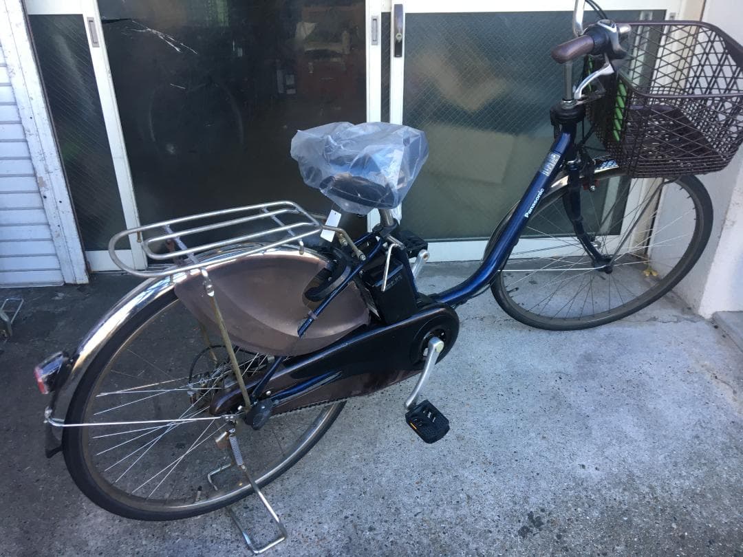 地域限定送料無料　ビビ　DX　16AH　子供乗せ　紺　神戸市　電動自転車