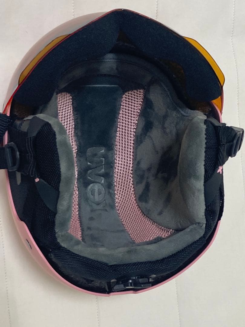 uvex ピンク ヘルメット バイザー付き (価格調整可能)