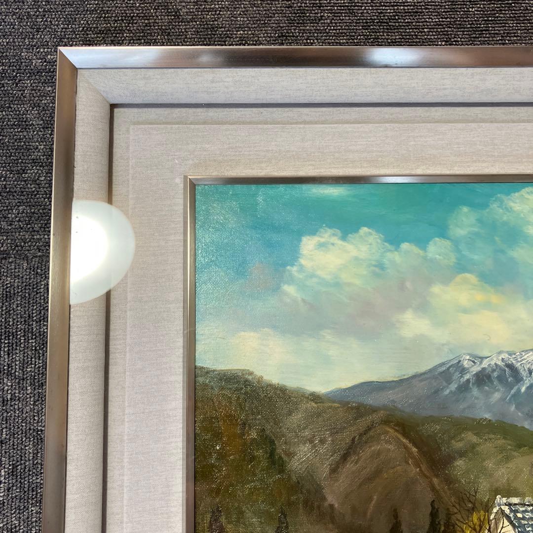 北川照夫 奥美濃浅秋 絵画 油絵 油彩画 日本画 額装 額縁 アート 箱有