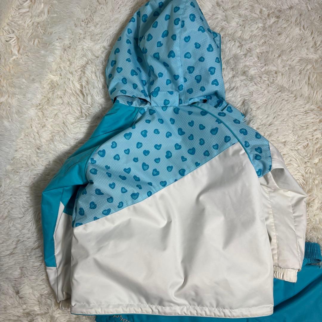 極美品✨フェニックス　セットアップ　スキーウェア　フード脱着可　ハート柄　130