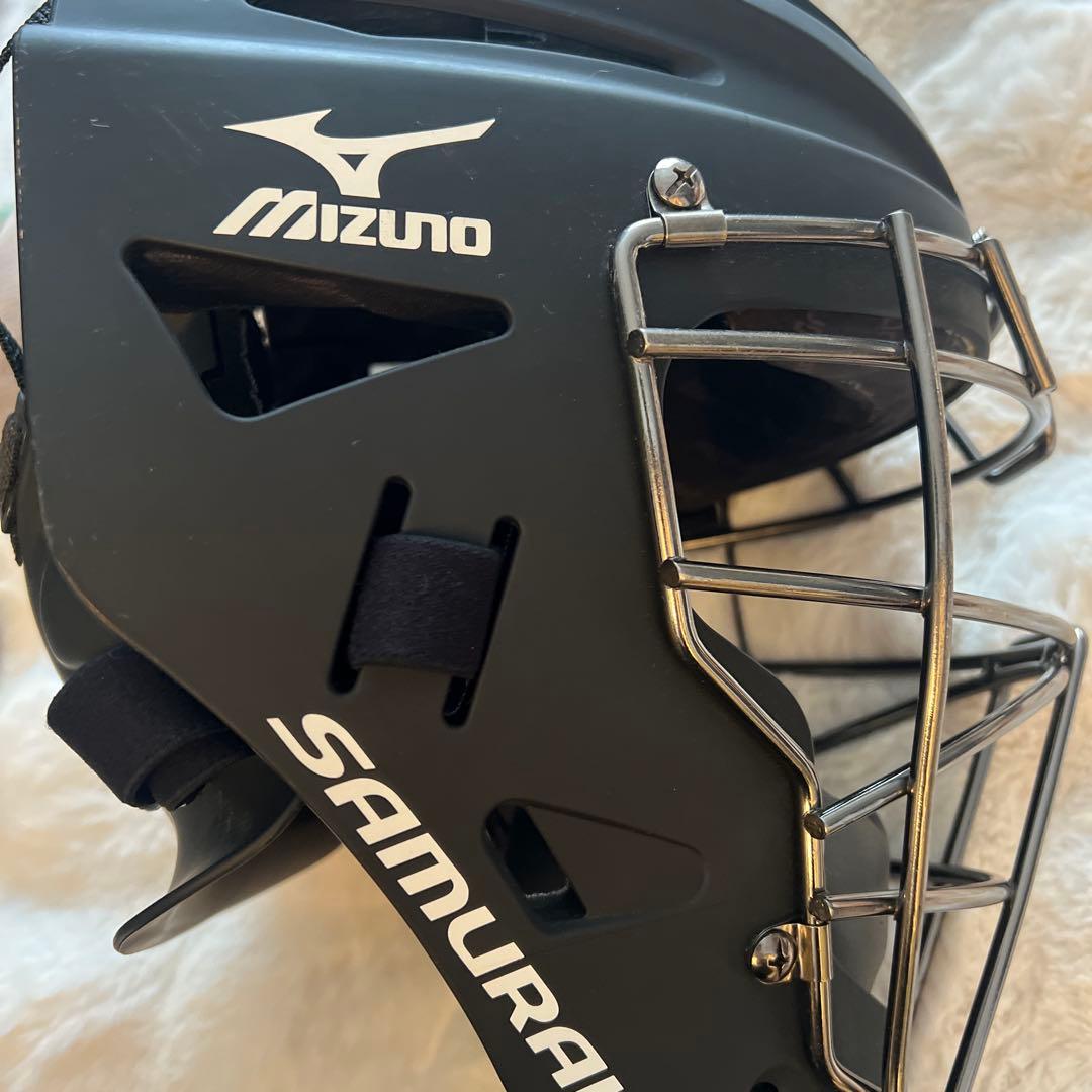 ミズノ硬式用 キャッチャー SAMURAプロテクター セットブラック オレンジ