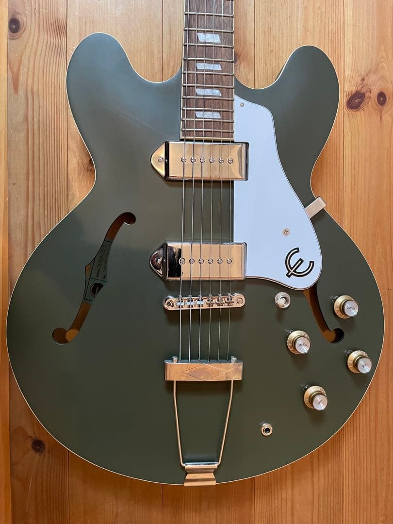 ギター Epiphone Casino Worn Olive Dra