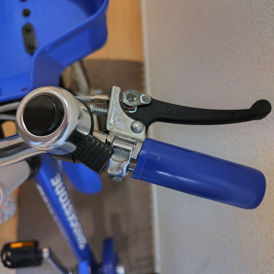 【中古】キッズ自転車　ブリヂストン　エコキッズスポーツ ブルー18型補助輪付き