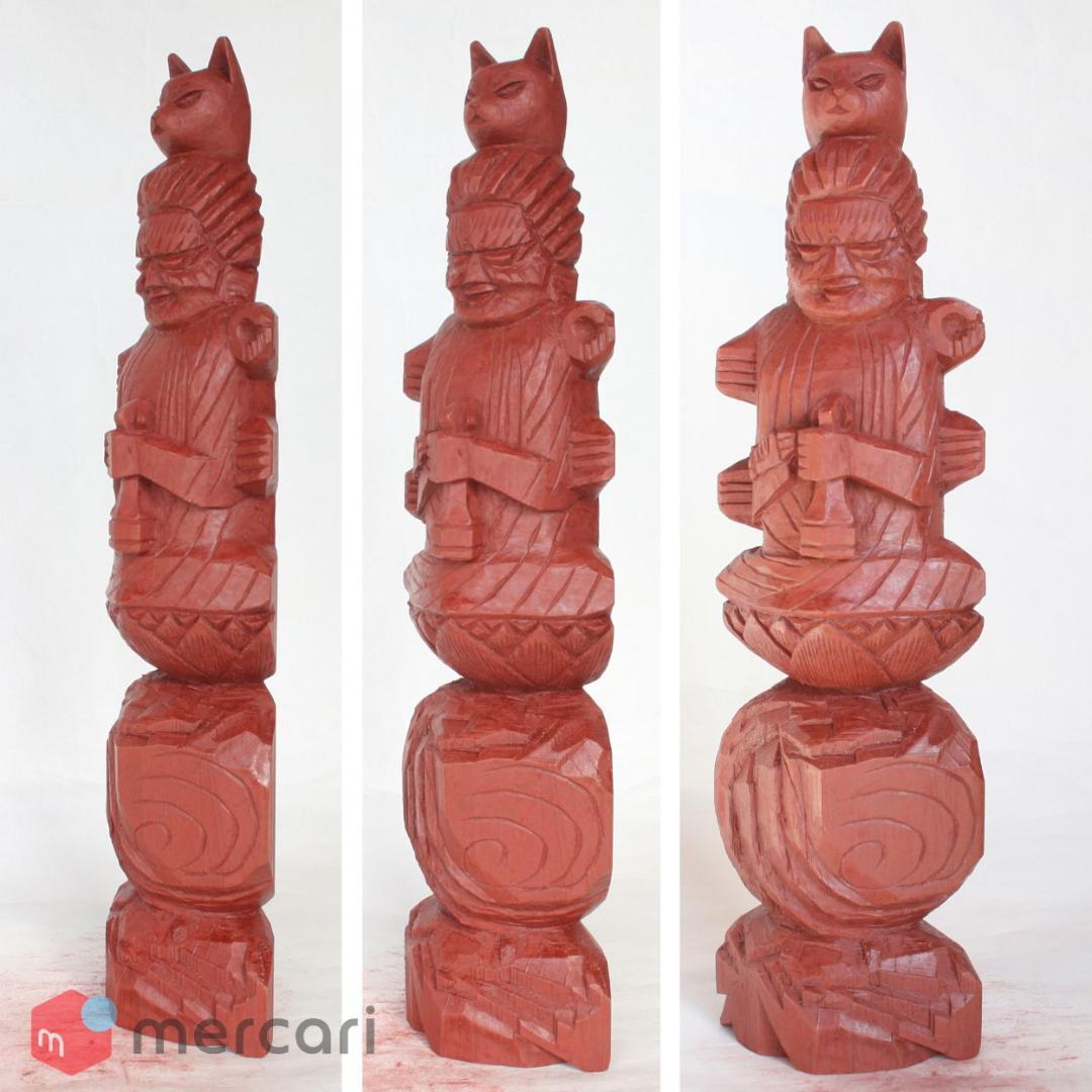 円空仏　愛染明王坐像・猫冠バージョン