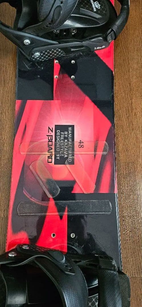 Z.BOARD スノーボード 48 赤/黒 バインディング付き