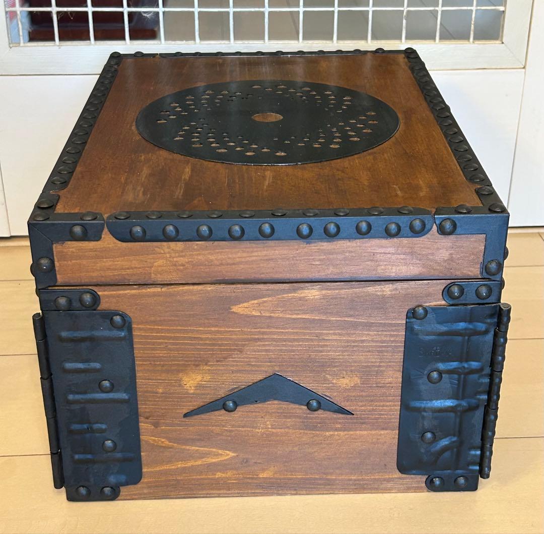 アンティーク調　銭箱　カラクリ二重底