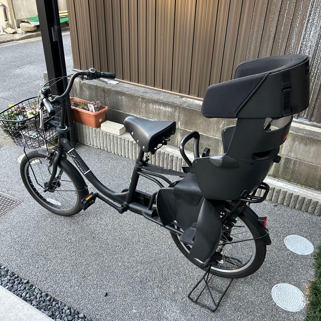 【美品】非電動チャイルドシート付き自転車　ハーフカバー付き