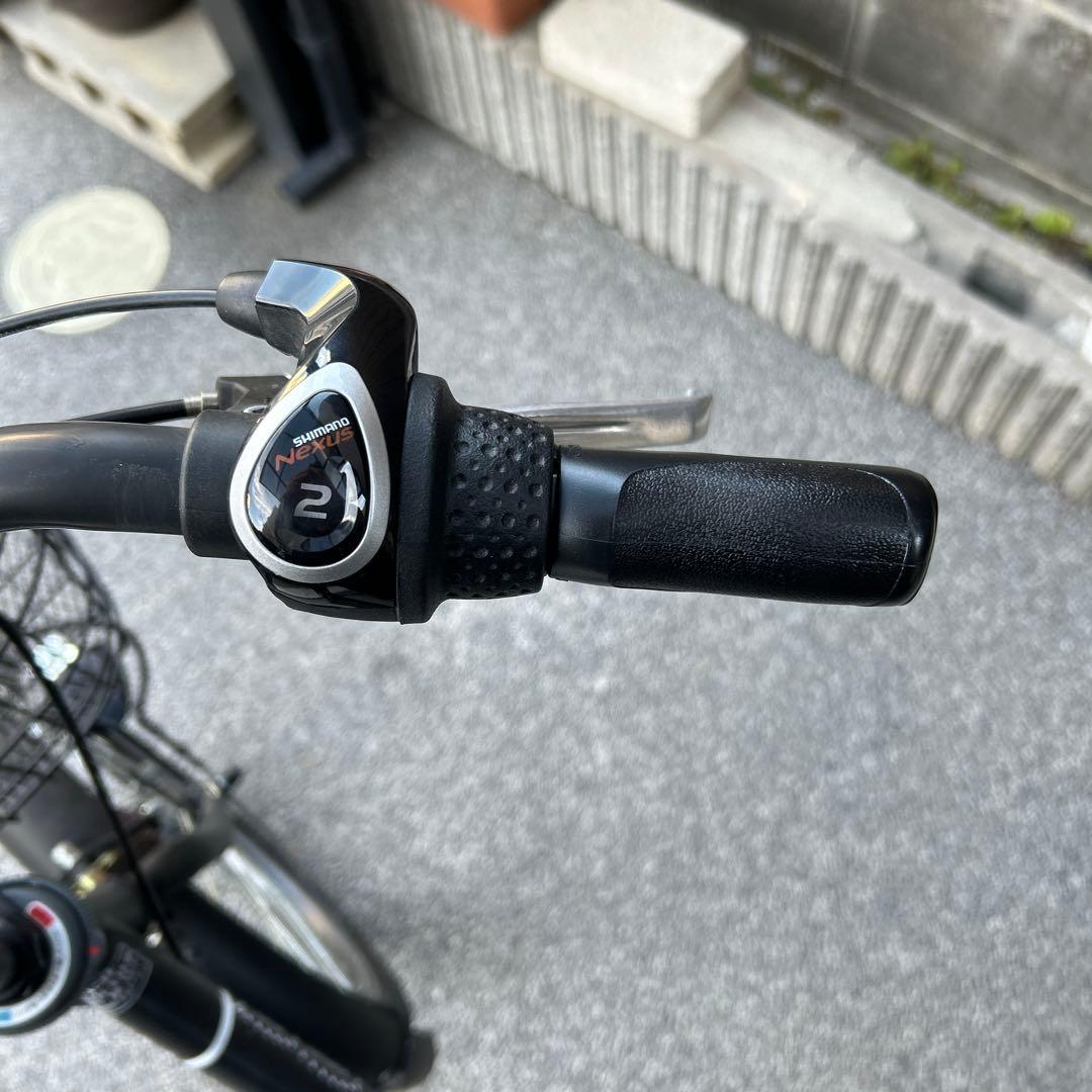 【美品】非電動チャイルドシート付き自転車　ハーフカバー付き