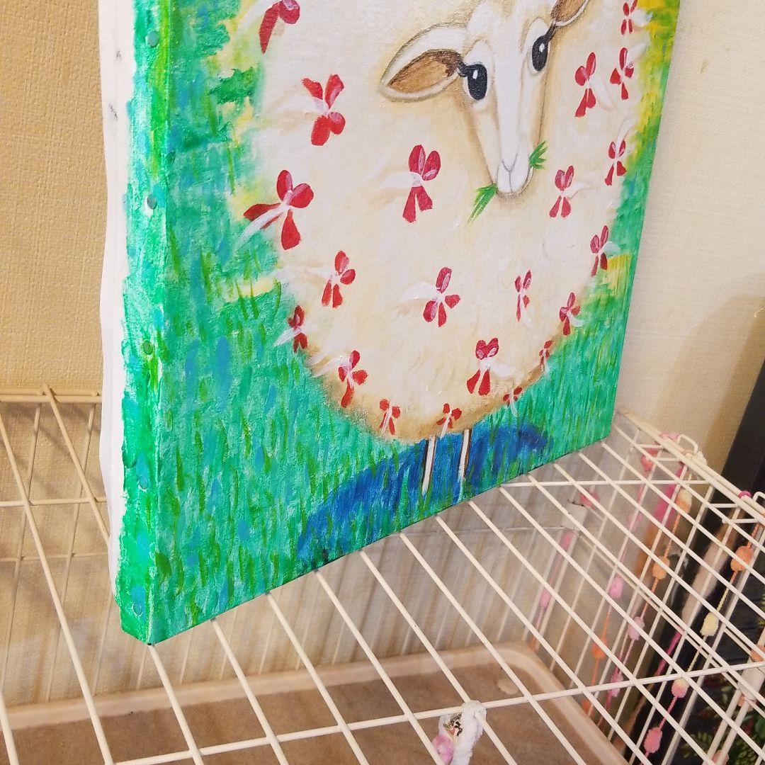 油絵　専用　ロングヘアの羊