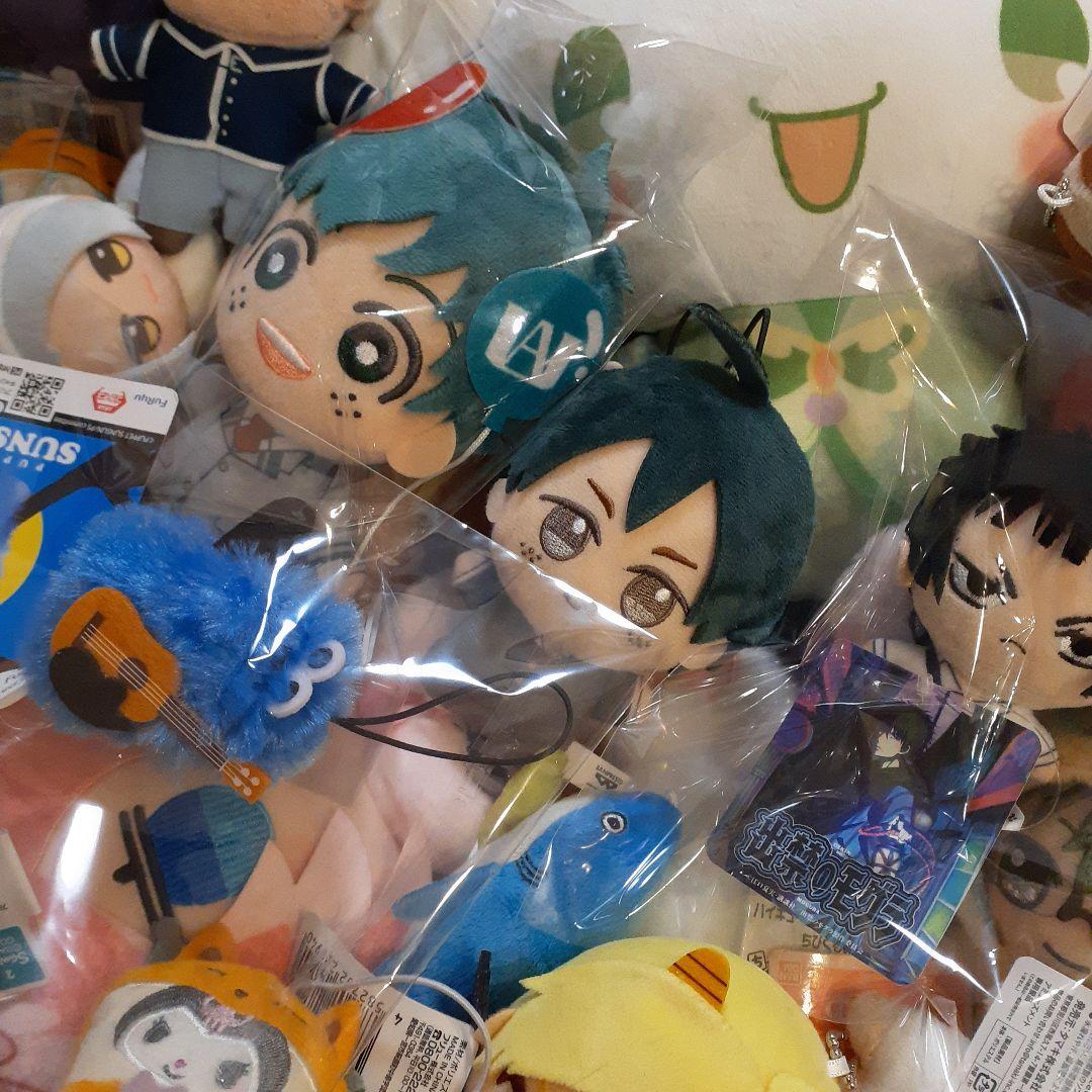 ちびぐるみ&BIGぬいぐるみ&マスコット等、アニメグッズまとめ売り希少50点以上