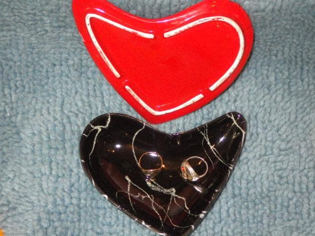 50'S★ツーフェイス★カバーディッシュ★ビンテージ★灰皿★ハート★小物入れ