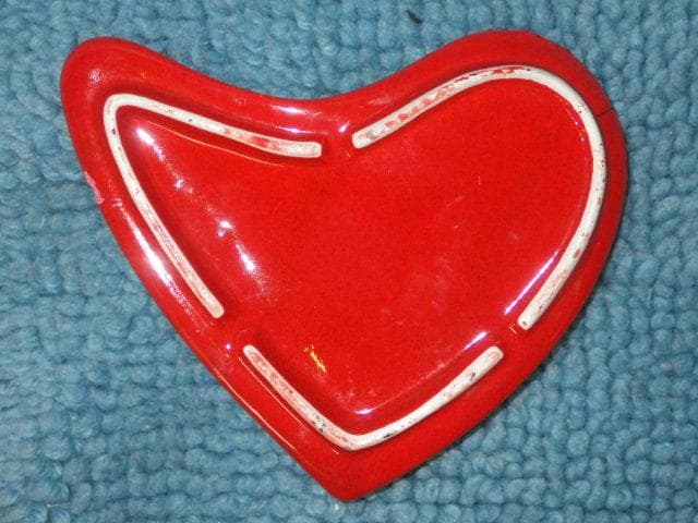 50'S★ツーフェイス★カバーディッシュ★ビンテージ★灰皿★ハート★小物入れ