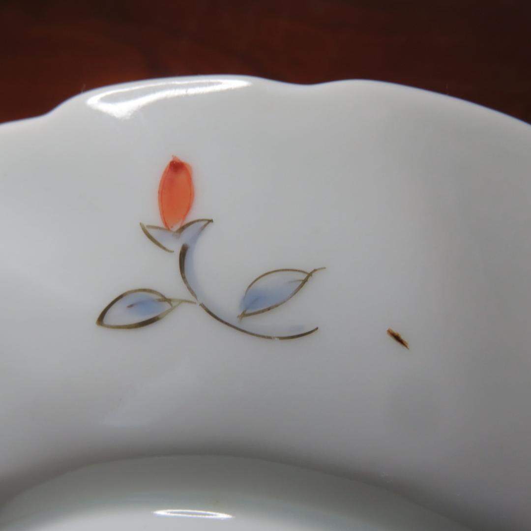 小皿 1枚 色絵ねじり小皿 鳳凰 九谷 蔵出し 名家 初荷