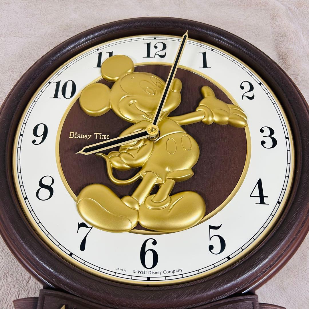【希少】Disney Time ディズニータイム　ミッキーマウス 壁掛け時計