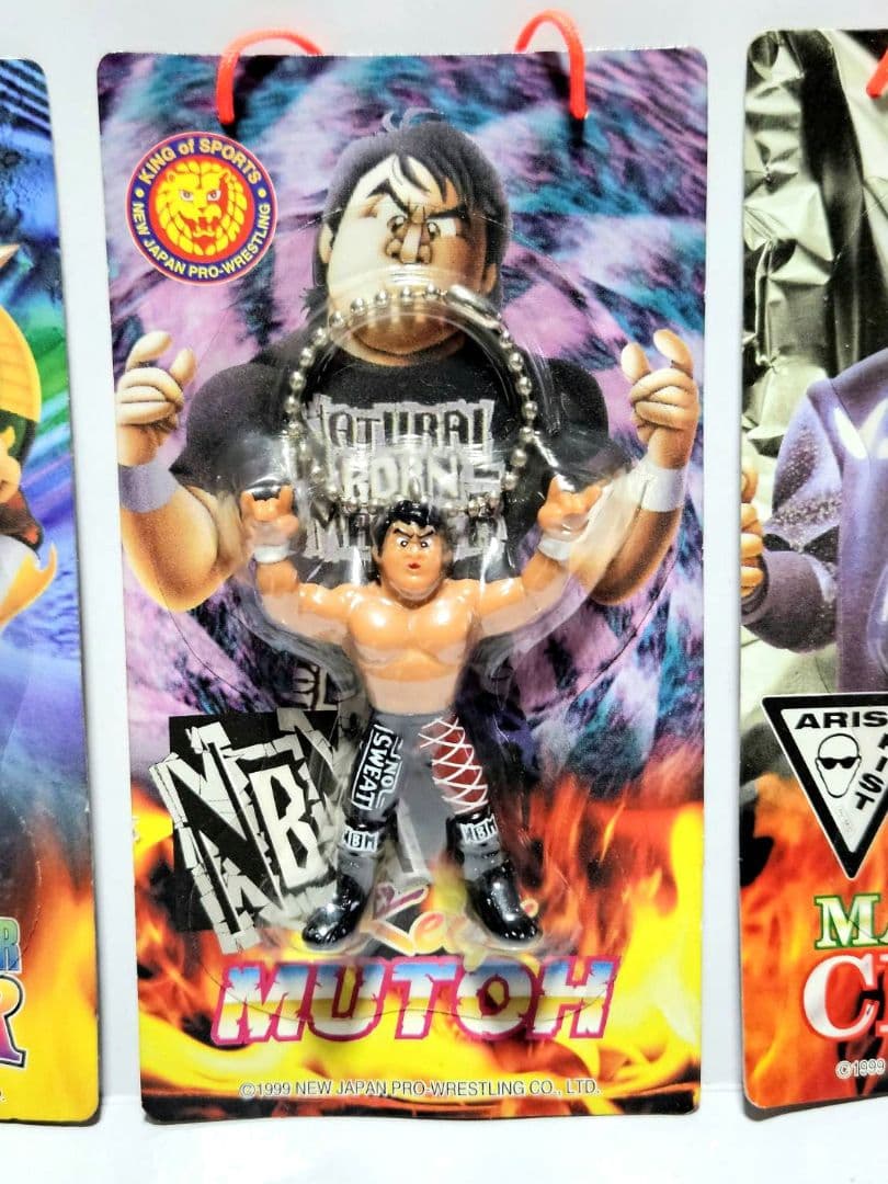 新日本プロレス　キーホルダー　3個セット　ライガー 武藤 蝶野