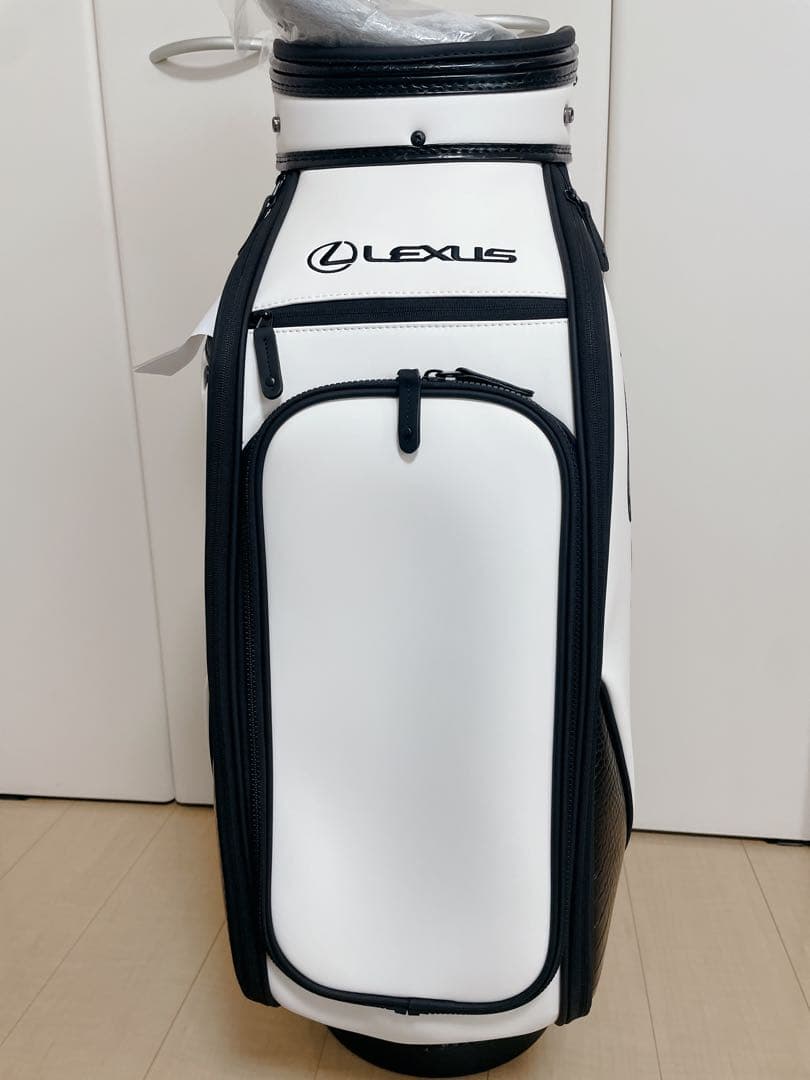 【peace】LEXUS（レクサス）キャディバッグ ホワイト×ブラック