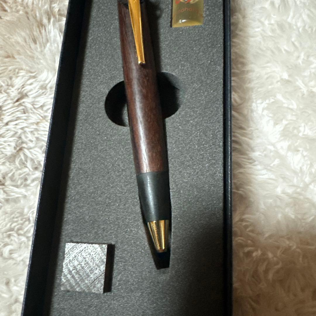 【野原工芸】 ローズウッド ボールペン　ロータリー金
