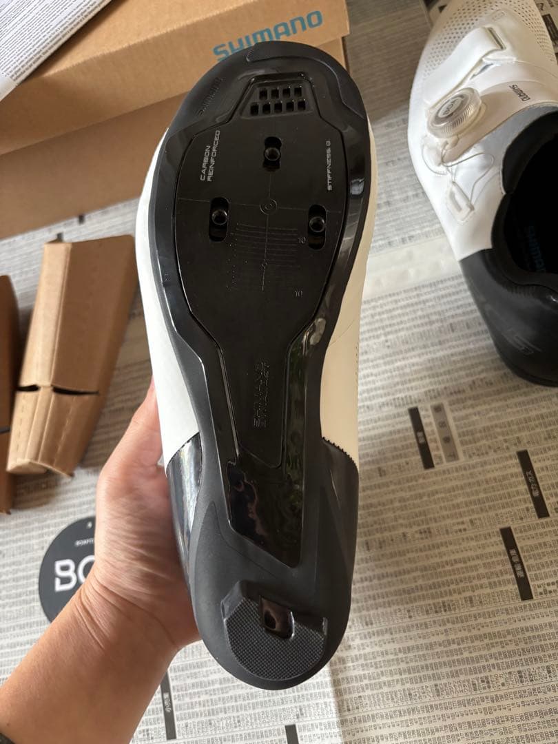 SHIMANO 自転車用シューズ BOAシステム ホワイト　25　26 41