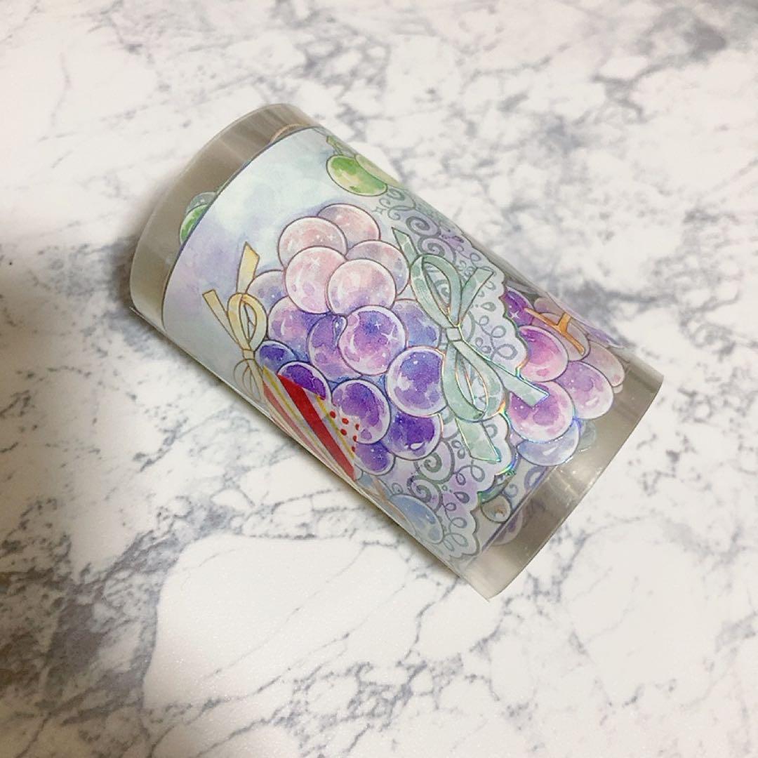 【芯なし中古】レース フルーツ 海外マステ petテープ