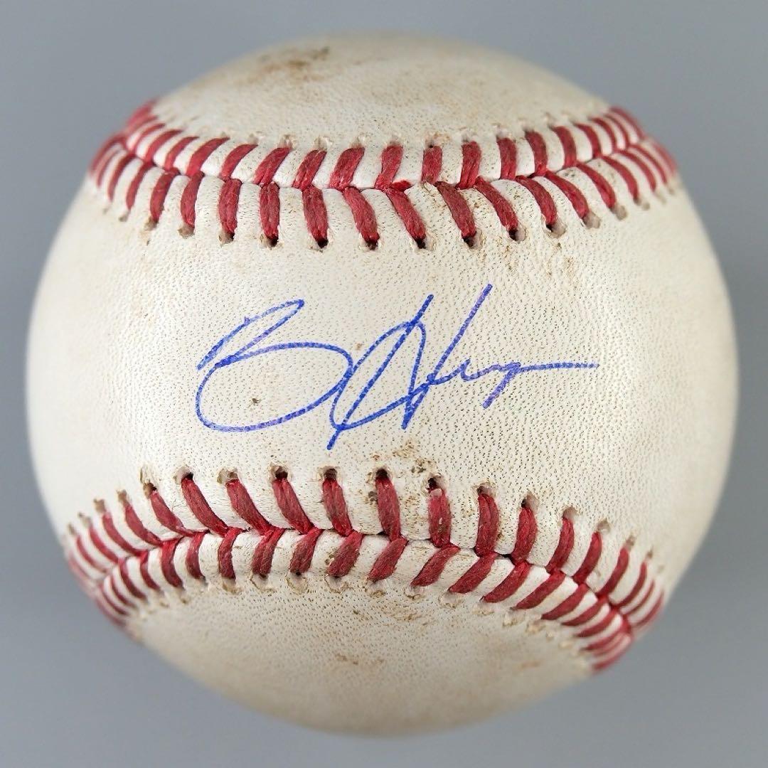 ブライス・ハーパーが打席で打った直筆サイン入りファールボール/大谷翔平・イチロー