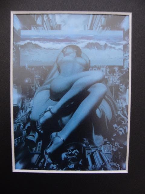 飯田四郎【天上の詩93】希少画集画、状態良好、新品高級額装付