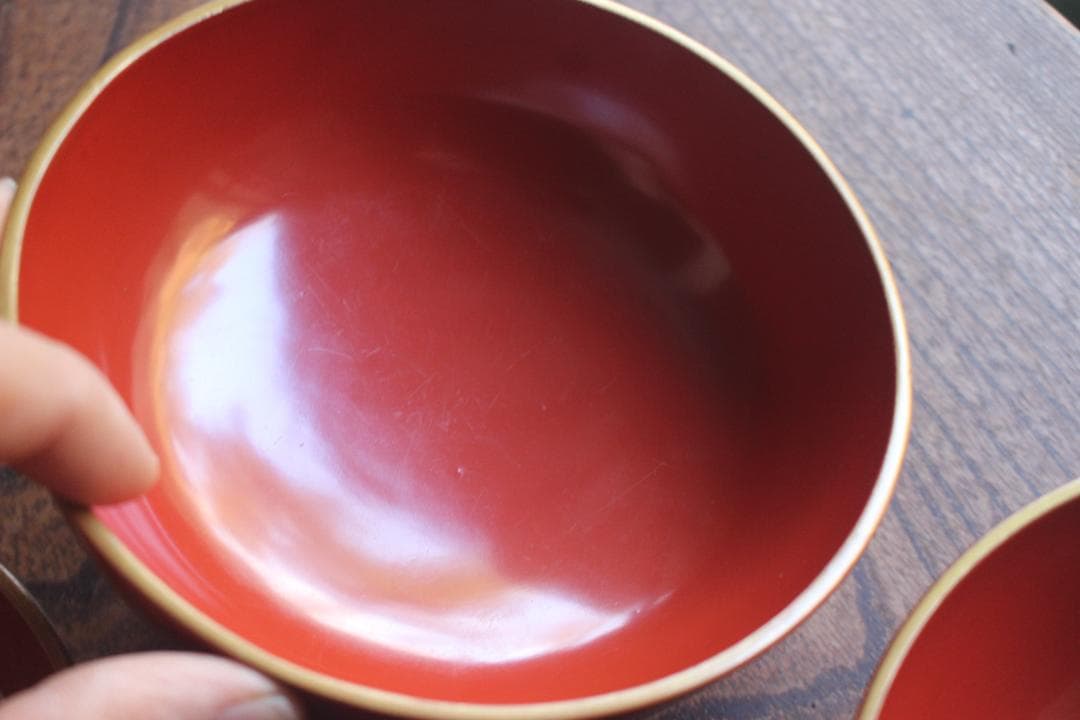 時代逸品！時代金縁朱漆に極上貝尽くし蒔絵の映えるお椀2点（検輪島塗雑煮椀