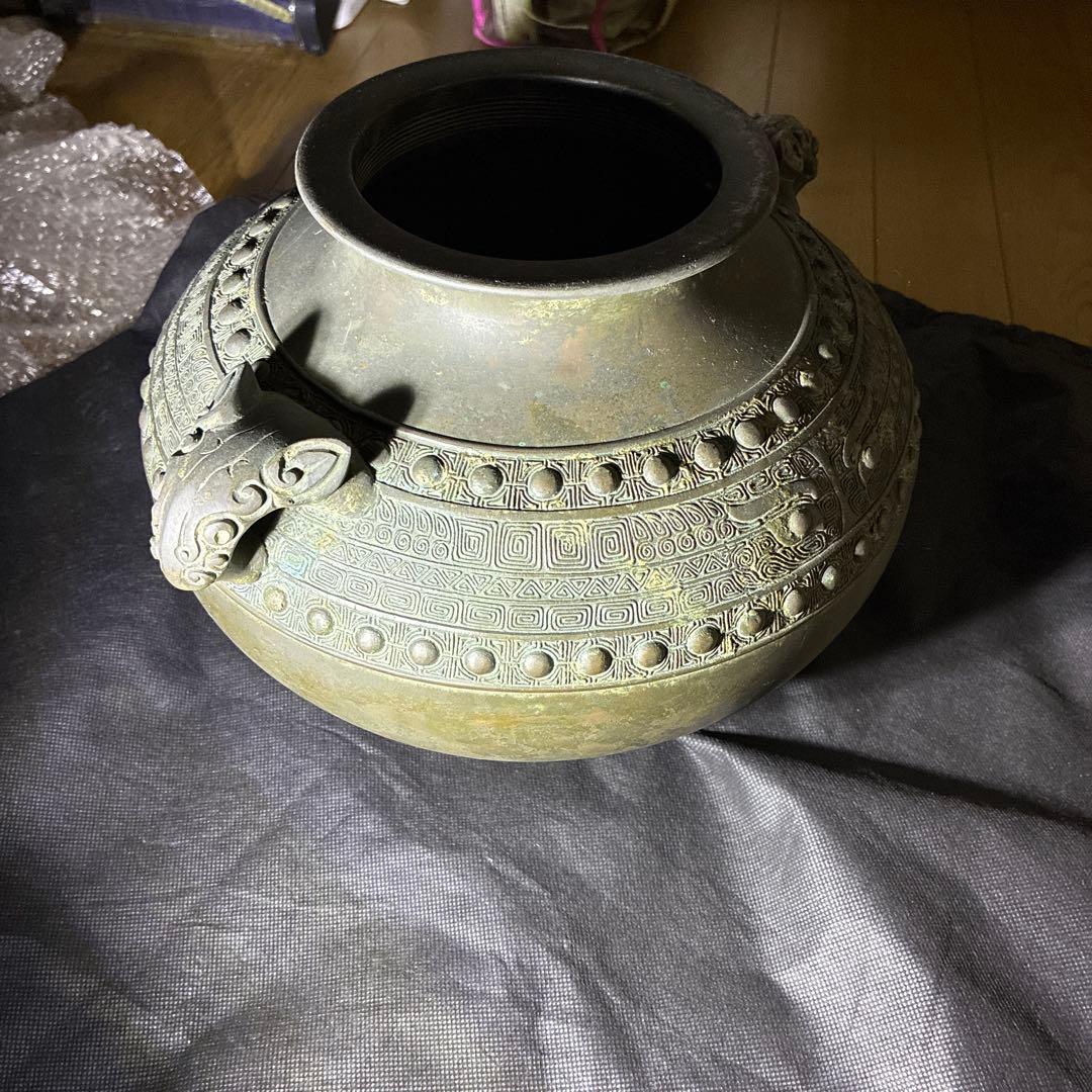 朝鮮美術、茶道具、古美術、時代物、青銅製、レトロ　ヴィンテージ、中国美術銅器美術