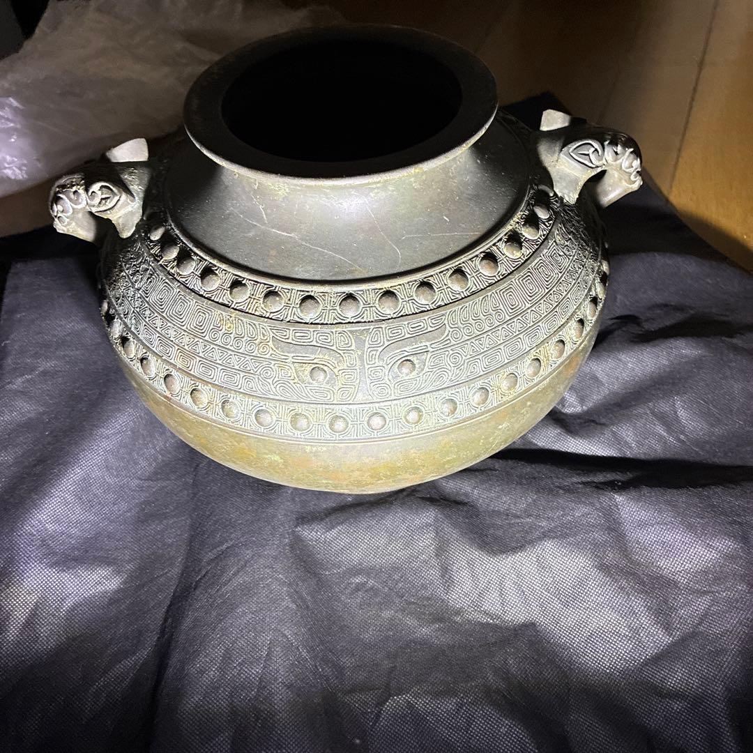 朝鮮美術、茶道具、古美術、時代物、青銅製、レトロ　ヴィンテージ、中国美術銅器美術