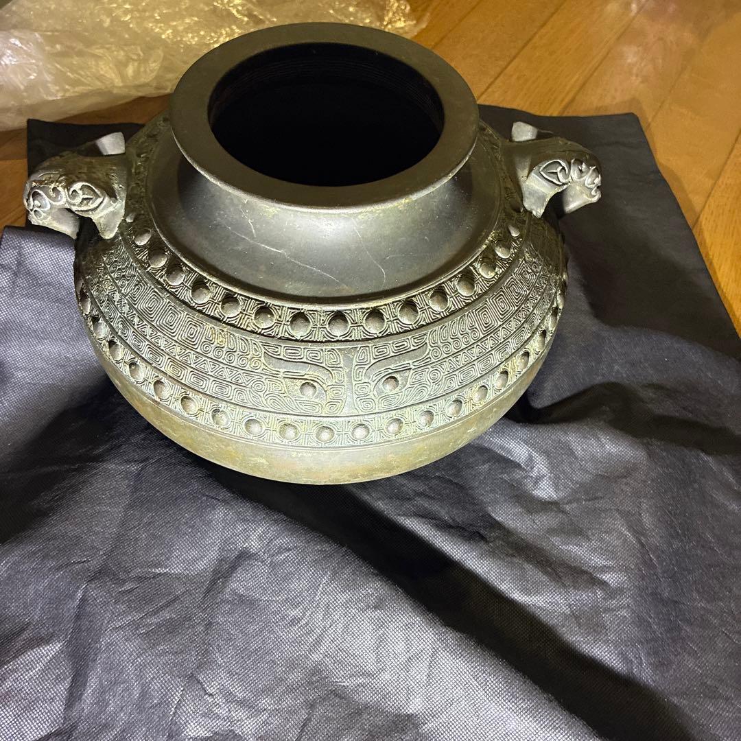 朝鮮美術、茶道具、古美術、時代物、青銅製、レトロ　ヴィンテージ、中国美術銅器美術