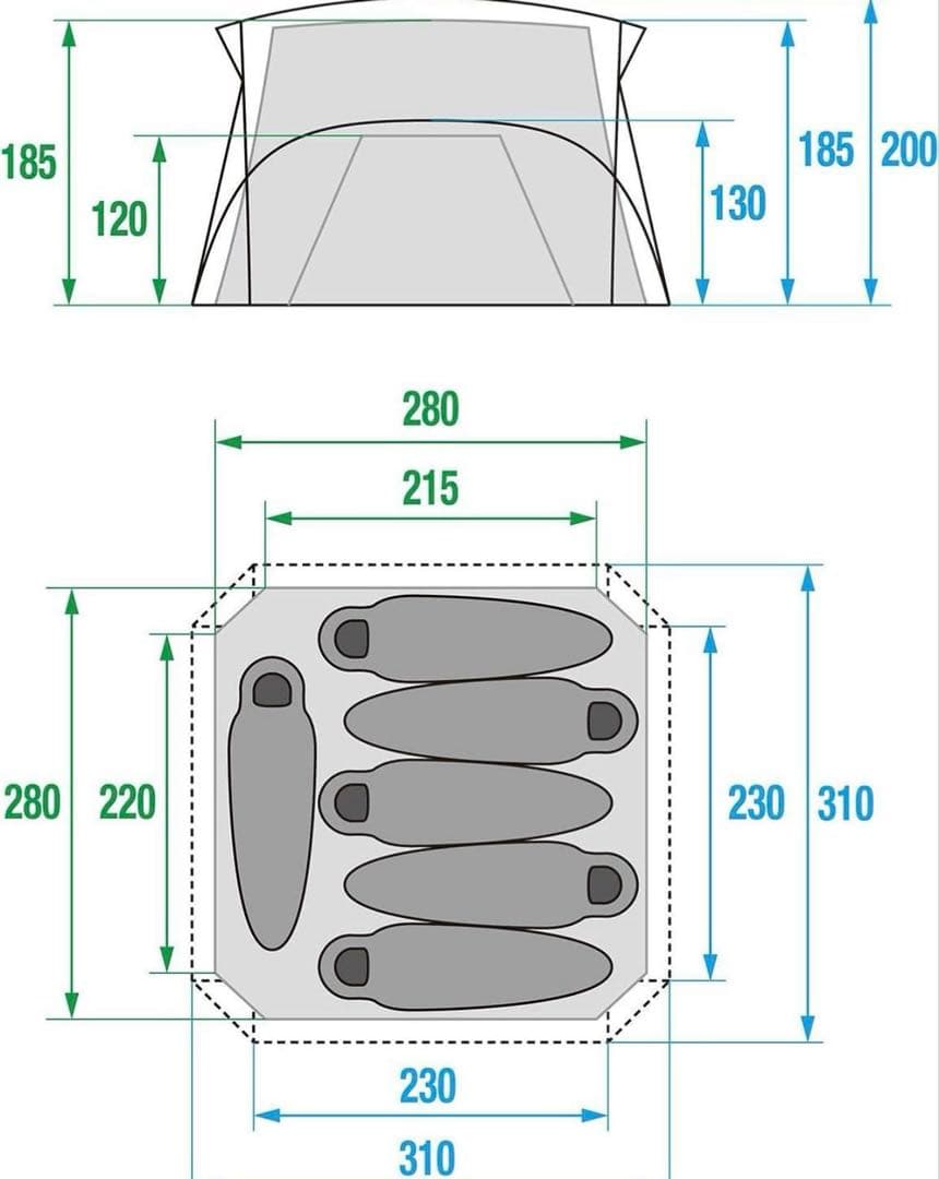 ノースフェイス エバベース6 フットプリント付き