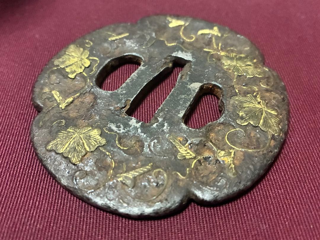刀の鍔 武具日本刀 刀装具 時代物
