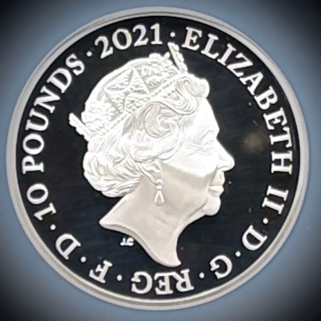 ★155g純銀★最高鑑定 2021 ゴシッククラウン 5oz 銀貨 NGC 70