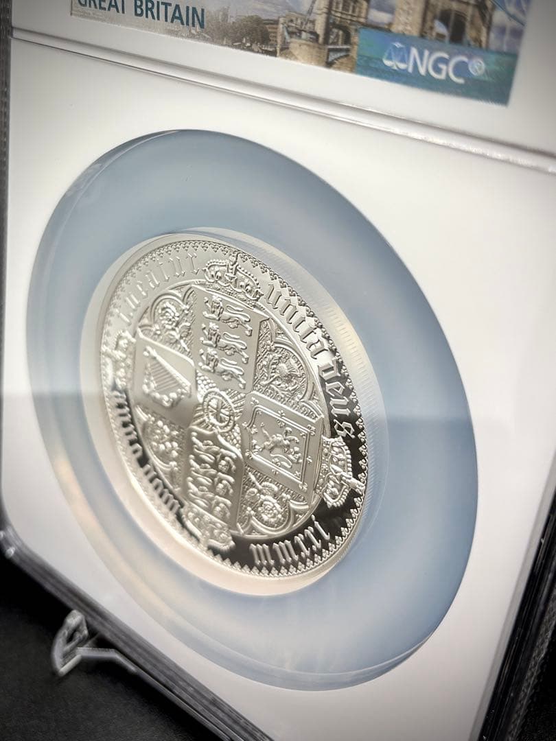 ★155g純銀★最高鑑定 2021 ゴシッククラウン 5oz 銀貨 NGC 70