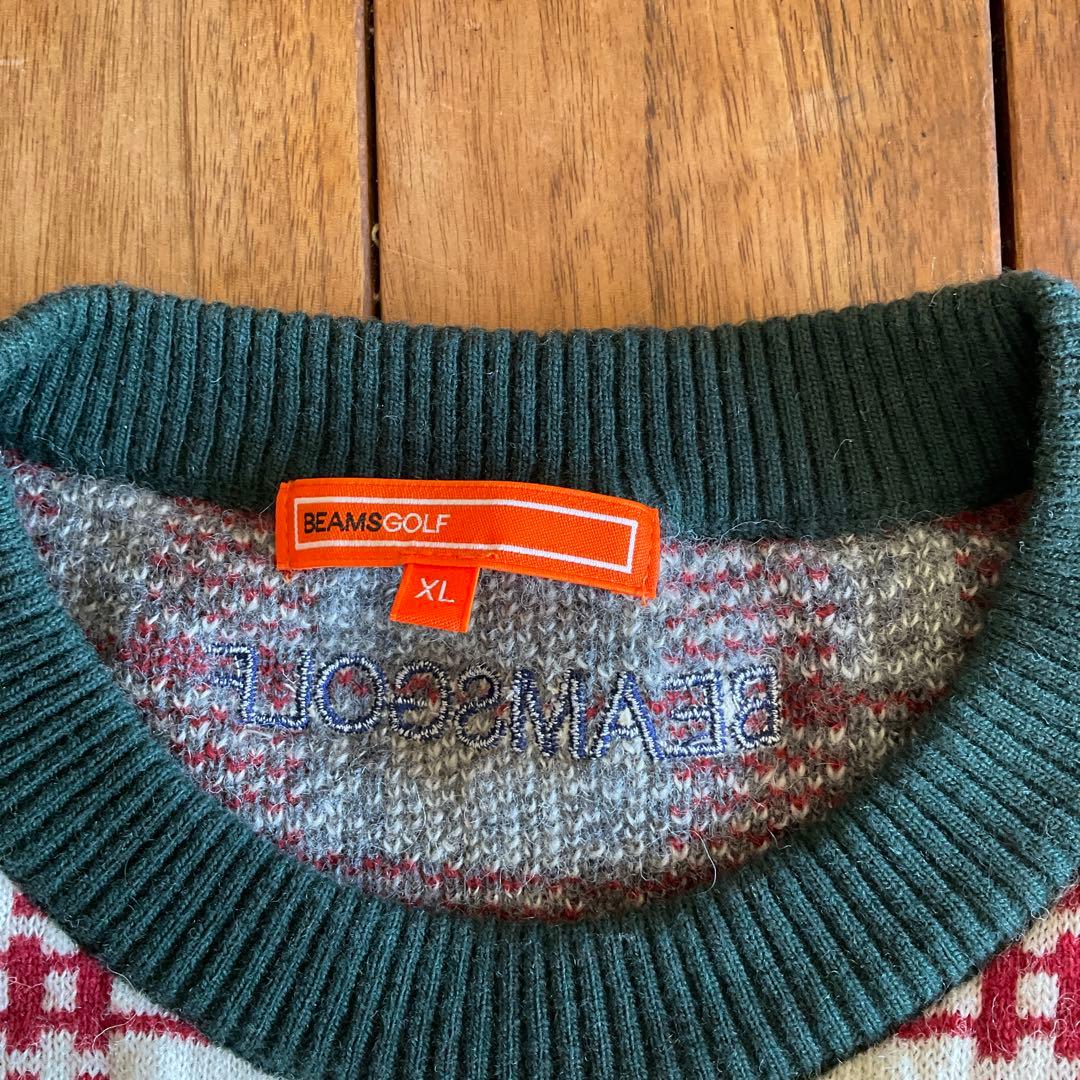 ビームスゴルフ セーター　ウールメンズ XL ゴルフウェア BEAMS GOLF