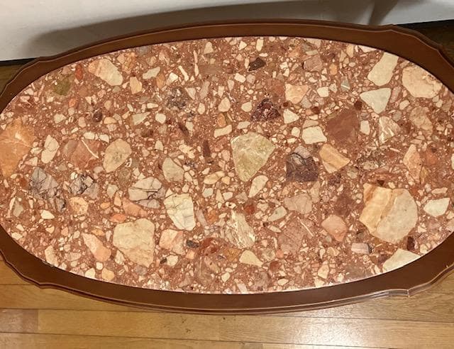 【福岡限定 直接引取or配送】イタリア製 大理石 アンティーク ローテーブル