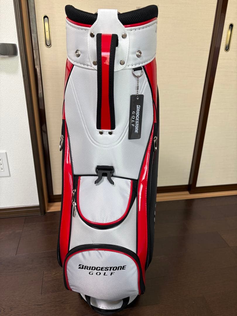 ブリジストン キャディバッグ 9.0 黒×白×赤
