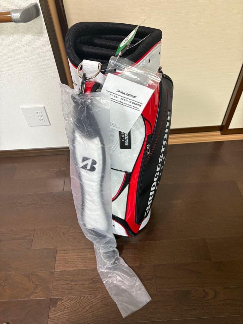 ブリジストン キャディバッグ 9.0 黒×白×赤