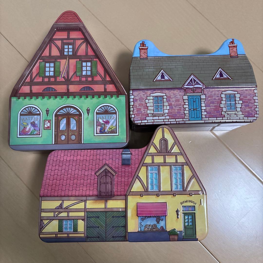 ジブリパーク　魔女の谷限定　ハウス缶　グーチョキパン屋　魔女の家　ハッター帽子店