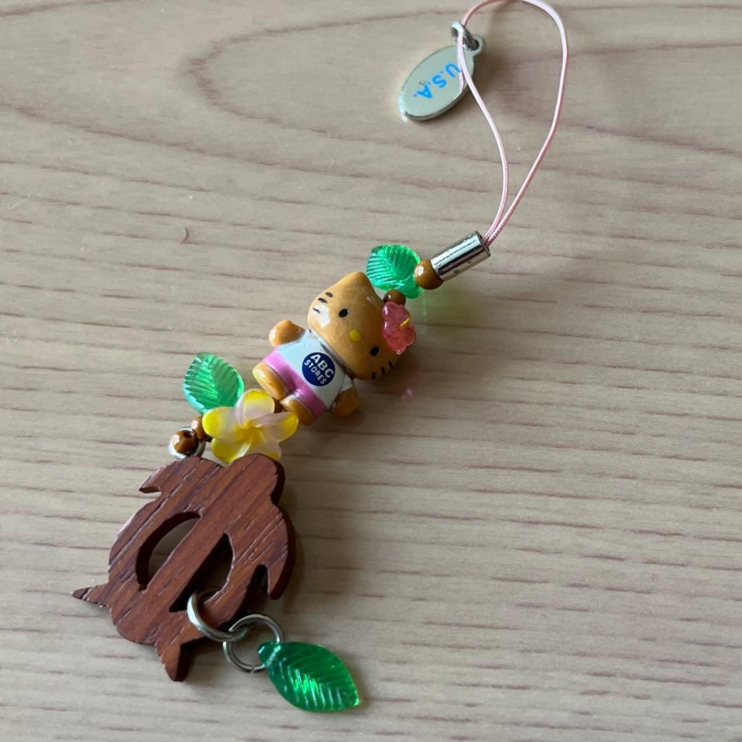 日焼けキティ　ハワイご当地ストラップ