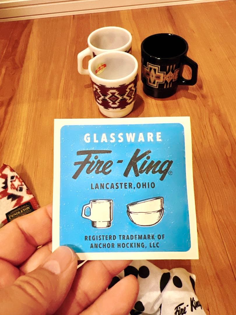 ペンドルトン×ファイヤーキング Fire King×PENDLTON マグカップ