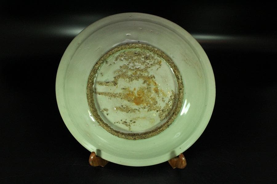 中国美術 白磁 刻 三魚紋 盤 φ31.5cm 明(K-XA764)