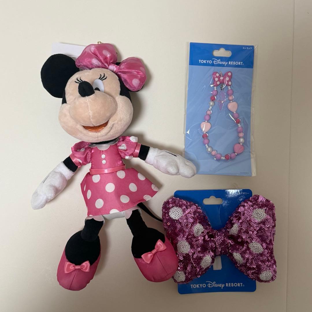 ミニーの日 ぬいぐるみチャーム ヘアゴム ストラップ