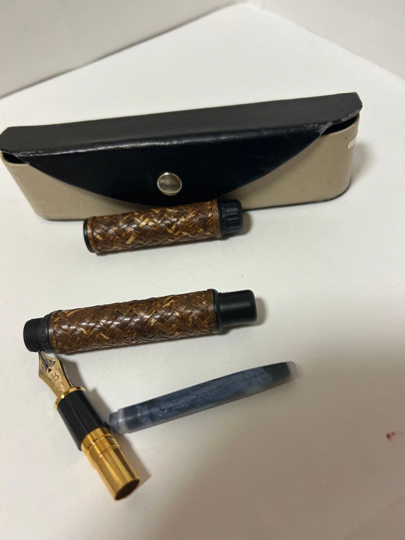 プラチナ万年筆 出雲竹編　 横網代　虎斑（とらふ） 18Kペン先