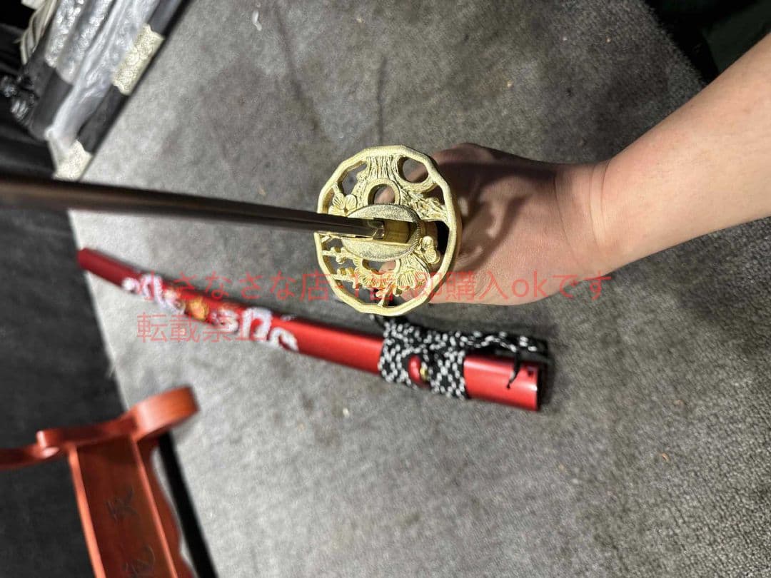 武士の刀梅花妖龍  古兵器 武具 刀装具 日本刀 模造刀 居合刀