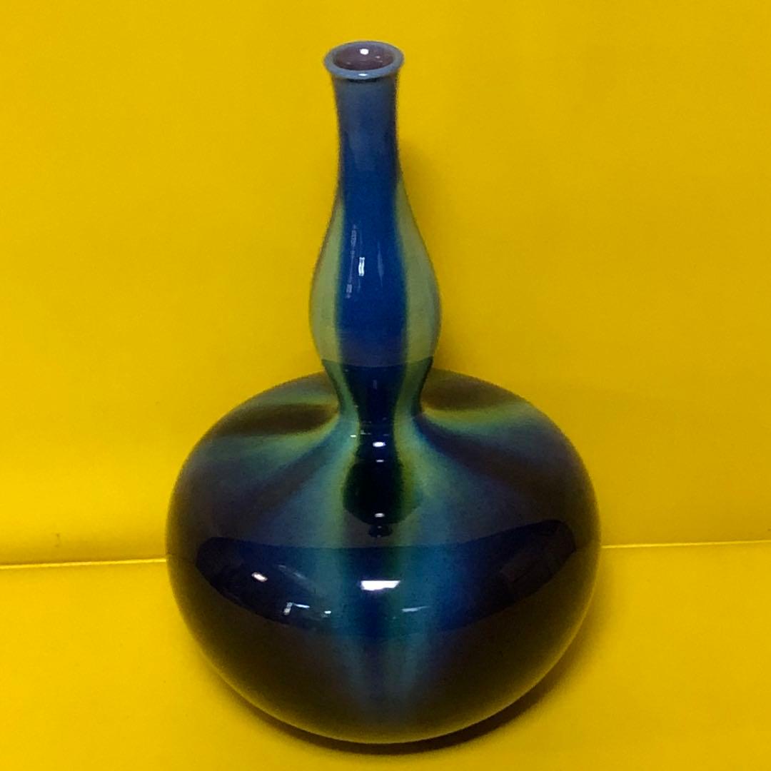 人間国宝三代　徳田八十吉　瓢形　花生　九谷焼　年末セール期間限定　五万円