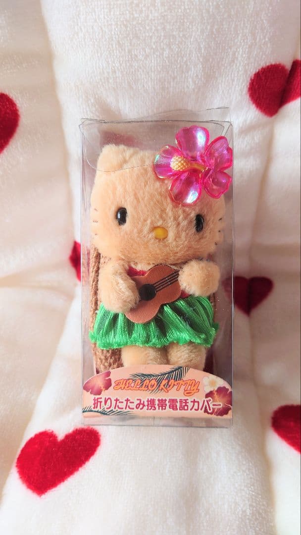 d*7様 サンリオ　キティの折りたたみ携帯カバー　日焼けキティ